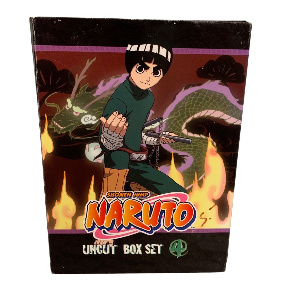 Shonen Jump Naruto Uncut Box‎ Set 4 DVD 3 Discs Episodes 39-52 2002 Tested Works